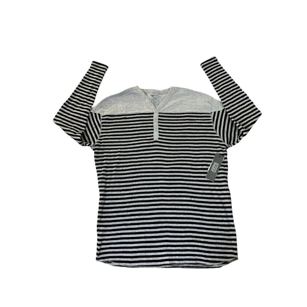 Jordan Craig Shirt Mens Long Sleeve Knit Thermal Striped Size 2XL New